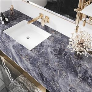 VaryPaper Carta da Parati Muro Effetto Marmo Blu Grigiastro Opaco 40cmx200cm Adesivi Decorativi per Mobili Carta Adesiva Impermeabile per Bagno Pellicola Top Cucina Adesiva Piano da Lavoro Armadio