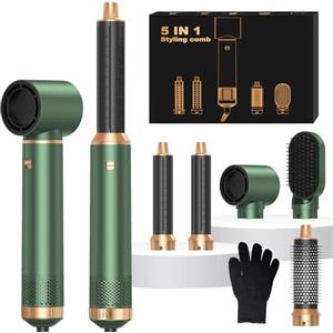 OKWRAP Air Styler Pro 5 in 1 Air Brush 5 in 1 Asciugacapelli 5 in 1 con capelli ricci, Airbrush Capelli, Airbrush, Spazzola lisciante, Airbrush 5 in 1 5 in 1 per asciugare, arricciare, lisciare