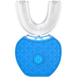 Lonvgrt Sonic Brush V5 Toothbrush, Spazzolino Elettrico a 360° Con Pulizia Automatica, Spazzolino Elettrico Wireless a Ultrasuoni for Bambini E Adulti, Testina in Silicone Alimentare(Blue)