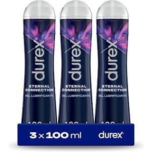 Durex Eternal Connection, Lubrificante Sessuale Intimo, Gel Adatto per Rapporti Intimi e Sesso Anale, 3x100 ml