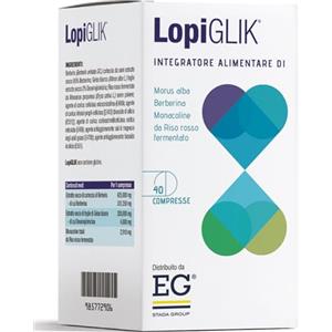 EG LopiGLIK 40 Compresse, Integratore Alimentare di Morus alba, Berberina, Monocolina da Riso rosso fermentato
