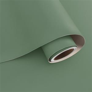 VaryPaper Carta da Parati Adesiva Muro Verde Salvia Chiaro Moderna 40cmx200cm Pellicola Autoadesiva Verde Opaca Carta Adesiva per Mobili Carta da Parati Camera Letto Soggiorno Scaffali Tavolo Armadio