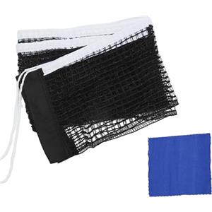 APOMOONS Rete Ping Pong da Tavolo Ricambio, Rete da Ping Pong Accessori da Tavolo, Pieghevole, con Panno Blu per Interni Ed Esterni 170 cm Nero