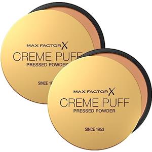Max Factor Creme Puff Pressed Powder Cipria Compatta Opacizzante Fissante Sebo-Regolatrice con Copertura Medio-Alta Finish Matte Nuance 41 Medium Beige - 2 Ciprie