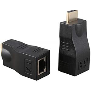 Gaoominy 4K 3D HDMI 1.4 30M Extender a RJ45 Corso 5e / 6 Adattatore Ethernet LAN Network
