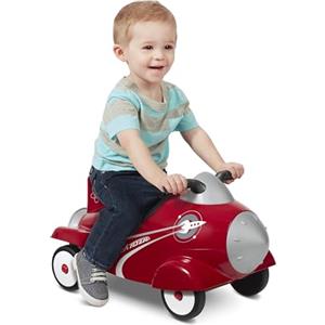 Radio Flyer Retro Rocket, Macchina cavalcabile bambini, Giocattolo rosso da cavalcare per bambini da 1 a 3 anni