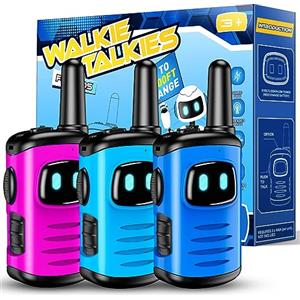 EUCOCO 3 Pezzi Walkie-Talkie, Giochi Regalo Bimbi 3-10 Anni Maschio Giocattoli da Esterno per Regali Compleanno