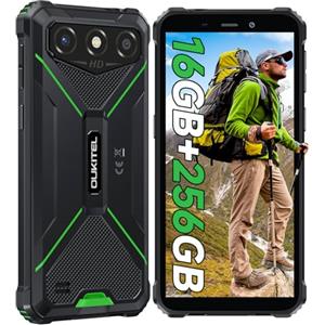 OUKITEL G3 Rugged Smartphone, 16GB+256GB/1TB Telefono Indistruttibile, 6300mAh Batteria, 6.0" Cellulare da Lavoro, 13MP+5MP Fotocamera, Android 14, 4G Dual SIM/IP68/IP69K/GPS/OTG/FACE ID/3.5mm Jack