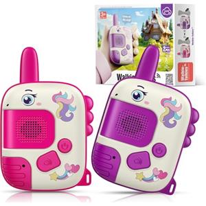 Wootoyz Walkie-Talkie Bambini, Regalo Bambina 3-8 Anni Walkie Talkies Giochi Bambina 3 4 5 6 7 Anni Giocattoli Giochi Esterno Bambina Giocattoli Bambina 4-6 Anni Unicorno Regalo di Pasqua
