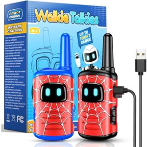 Toyokid Walkie-Talkie Bambini Ricaricabili,Giochi Bambini 3 4 5 6 7 8 Anni Walkie-Talkie Regalo Bambino 3-10 Anni Giocattoli da Esterno Giocattoli Bambino 3-10 Anni