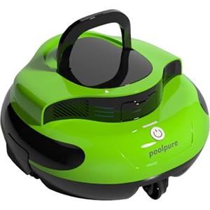 POOLPURE 2025 Pool Robot, 55 Wh-100 Minutes Cleaning Time, Double Motor, LED Indicators, Self-Parking Function, IPX8 Waterproof, Wireless Pool Vacuum Cleaner, per Piscine Piatte Integrate