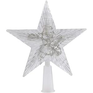 DIELIANHUA Stella per Albero di Natale, Puntale Albero di Natale Luminoso, Stella AlberoDiNatale Led, Christmas Tree Topper, Puntale Alberi Natalizie Scintillante per Alberi Qualsiasi Dimensione(BiancoCaldo)