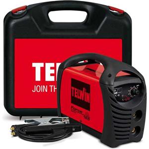 Telwin Force 165 - Saldatrice Inverter (MMA) + Valigetta, corrente continua (DC)