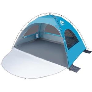Night Cat Tenda da spiaggia portatile da campeggio parasole per 2-4 persone protezione UV 3 finestre in rete tenda traspirante pavimento esteso facile da installare all'aperto