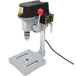 WEIGR Trapano a colonna elettrico mini da banco 340W, velocità regolabile (0-16.000 giri/min), trapano da tavolo compatto per legno, metallo e plastica