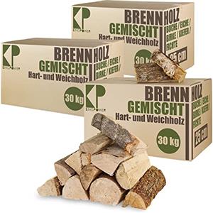 Kingpower Legna da ardere Misto 30 kg Faggio Betulla Quercia Pino Abete Legna per stufe e caminetti Braciere Griglia 25 cm Camera asciugata Kingpower, Quantità:90 kg