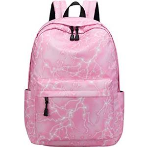 Pengniao Zaini Scuola Media Superiore Zaino Scolastici Liceo per Medie Superiori Ragazza Ragazzo Zainetti per Ragazze Zainetto Borse Cartelle Scuola PC Donna Università Impermeabile Casual Grande Rosa