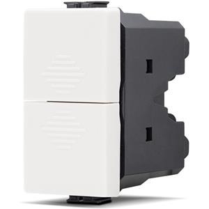 MAPAM Doppio Pulsante Joy 522B Bianco 10A-250V Compatibile Bticino Matix