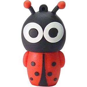 OneSquareCore 4GB Memory Stick a forma di coccinella Chiavetta USB Chiavetta USB Chiavetta USB Chiavetta USB PenDrive U Disk Thumb Drives Archiviazione per PC portatile Disco USB con catena (Rosso)