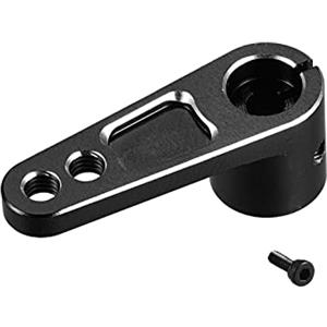 sourcing map Lega di alluminio 25T Sterzo Servo Braccio Corno Nero per DIY RC Auto/Barca/Aereo Barca Accessori
