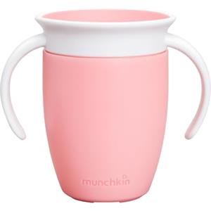 Munchkin Miracle 360 Tazza da allenamento per bambini, Senza BPA , Non perde , A prova di perdite , Tazza per lo svezzamento da 6+ mesi , 7oz/207ml , Rosa