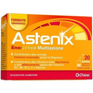 Chiesi Farmaceutici Chiesi Astenix 20 Bustine - Integratore Alimentare Energetico Multiazione - Aroma Agrumi