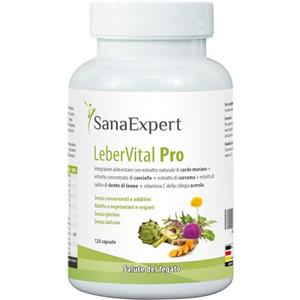 SanaExpert LeberVital Pro - Integratore Naturale per la Purificazione e la Salute del Fegato - Con Cardo Mariano, Curcuma, Carciofo e Vitamina C - 120 Capsule - Prodotto in Germania