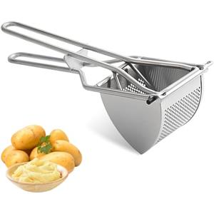 Dokeno Schiacciapatate Acciaio Inox, Schiacciapatate Manuale, Schiaccia Patate Lavabile In Lavastoviglie,Gadget Per da Cucina, Schiacciapatate Professionale per Purè di Patate, Verdura E Frutta