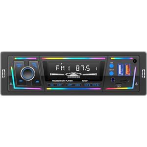CENXINY RDS Autoradio Bluetooth,CENXINY Stereo Auto Bluetooth con Porta di Ricarica di Tipo C,Autoradio 1Din con Modalità di Illuminazione Multipla, FM/AM Radio Auto /2USB/AUX/SD/DSP