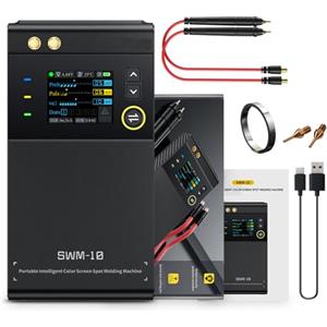 Uadme Saldatore a Punti per Batterie 18650, Mini Puntatrice per Batterie, SWM-10 Saldatrice a Punti, per Batterie di Telefoni Cellulari, Batterie Rotonde, Riparazione di Power Bank