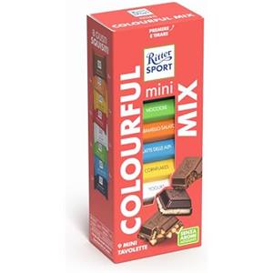 Ritter Sport Mini Tower Colourful Variety, Mix Cioccolatini, 150g