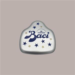 LUCGEL Confezione in Latta a Forma di Bacio Perugina con Baci Fondente Classico Luisa 150 gr