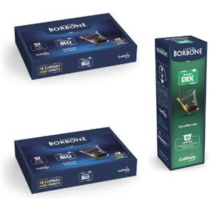 Generico Caffè Borbone Capsule compatibili Per Macchine da caffè Caffitaly R-Smart Originali (106, MIX BLU-DEK)