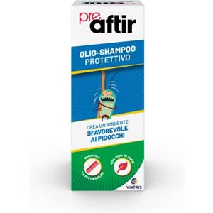 Aftir Preaftir Olio Shampoo Preventivo Antipidocchi, Trattamento Pidocchi e Lendini, Azione Lenitiva, Antiprurito, per Adulti e Bambini, 150 ml