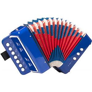 Horse Fisarmonica a Bottoni da 10 tasti Principianti Strumenti Musicali per Bambini Leggeri e Rispettosi Dellambiente (blu)