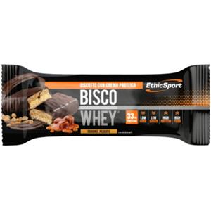 EthicSport Bisco Whey Barretta Proteica 40g - Gusto Caramello e Arachidi, Snack Ideale per Sportivi
