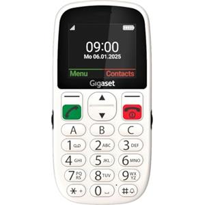 Gigaset GL395 Telefono Cellulare - Per degli anziani - tasti grandi e pulsante di emergenza SOS - Resistente a polvere e spruzzi d'acqua - Senza contratto - Display TFT a colori, Bianco perla