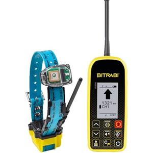 BITRABI Kit MITO 5300 collare satellitare e GSM per cani da caccia + localizzatore satellitare GPS per cani da caccia BS103 LEGEND BT (Azzurro)