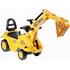COIL Auto a Pedali per Bambini - Mini Escavatore Giocattolo, Veicolo per Bambini con Volante e Suoni, Tavolino da Notte, Giocattolo da Spiaggia, Grande Escavatore, Macchina Cavalcabile - Escavatore