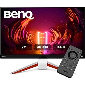 BenQ MOBIUZ EX2710U Monitor Gaming Bianco 27 4K UHD IPS, 144Hz, 1ms, HDR600, HDMI 2.1 48Gbps, VRR per PS5, FreeSync Premium, 98% P3, Telecomando, Eye-Care, Altoparlanti 2.1