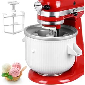 LETOMS Accessori per macchine da gelato per Kitchenaid, 2 litri di ciotola di gelato congelato per Stand Mixer4.5/5/6/7QT, macchine da gelato per gelati fatti in casa, dessert, yogurt