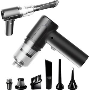 LAIVIYA Aspirabriciole Senza Fili Portatile,4 in 1 Aspirapolvere Auto Portatile con ugello diverso/HEPA Filtro, 12000Pa Mini Aspirapolvere Portatile Senza Fili, per Auto Casa Ufficio Peli di Domestici