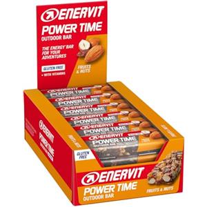 Enervit Power Time Frutta Secca, Barrette Energetiche, Snack Vegano e Senza Glutine, Per Attività Outdoor, 24 Pezzi da 35g