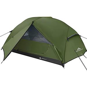 Forceatt Tenda Campeggio per 2-3 Persone, Impermeabile & Antivento 2 porte leggera, Facile da Installare, Ideale per Attività All'aperto. (3-persone, verde scuro)