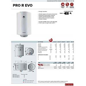 Ariston Verticale 50 Litri Ariston PRO R EVO 50 V/3 EU Scaldabagno Elettrico Scaldacqua
