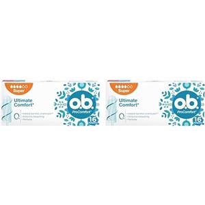 o.b. Assorbenti Interni ProComfort Super, Assorbenti facili da applicare e rimuovere ideali per i giorni di flusso intenso, Tamponi interni con trama assorbente, 1 confezione da 32 pezzi