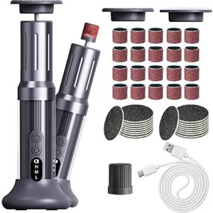 Tiandirenhe Pedicure Elettrico Professionale Piedi con Display LCD, 2 In 1 Manicure Pedicure Set Con Lime Per Piedi E Lucidatore Per Unghie, 6 Velocità, Kit Per La Cura Dei Piedi Per Pelle Dura Morta