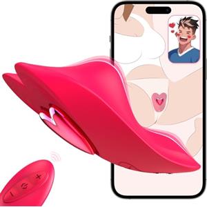 Ohi BoBi Sun Vibratore Sex Toys con Ovetto Vibrante donna Telecomando per Coppie,Vibratori Indossabile Tramite per Cellulare,Mutandine Vibranti con 10 Impostazioni di Vibrazione,(Rosso)