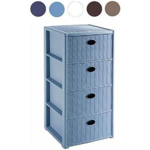 CASSETTIERA ELEGANCE 4CASS.BIANCA CM.40X40X80H