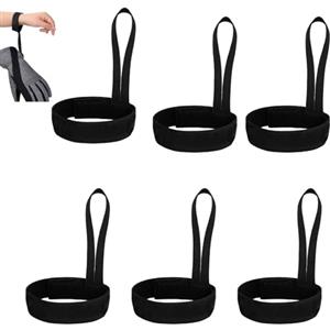 Mikiuly Cinturini per Guanti Sci, Guinzagli Guanti Sci, Cinturini Elastici per Guanti da Snowboard, Cinturino di Sicurezza per Guanti Sportivi, Accessori Sci Appendere Guanti, per Sport all'Aria Aperta, 6pz